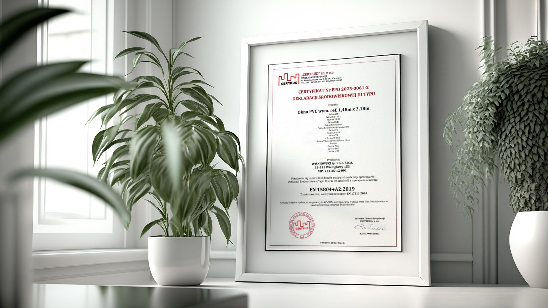 WIŚNIOWSKI får EPD-deklarationer för PVC-fönster – nästa steg mot hållbar byggindustri